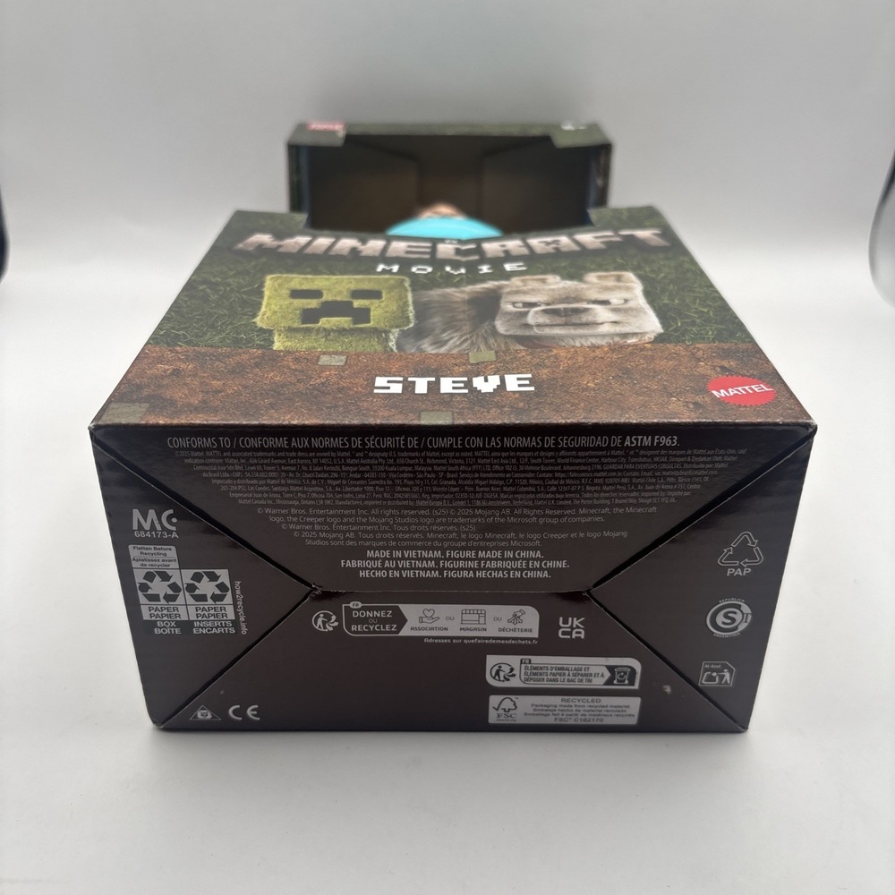 Mattel A Minecraft 12" Jack Black Steve Large Action Figure Brand New In Box - Picture 9 of 9